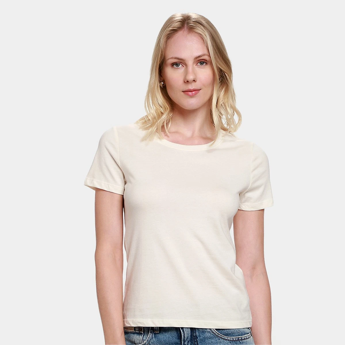 Camiseta Básica Hering Slim World Feminina