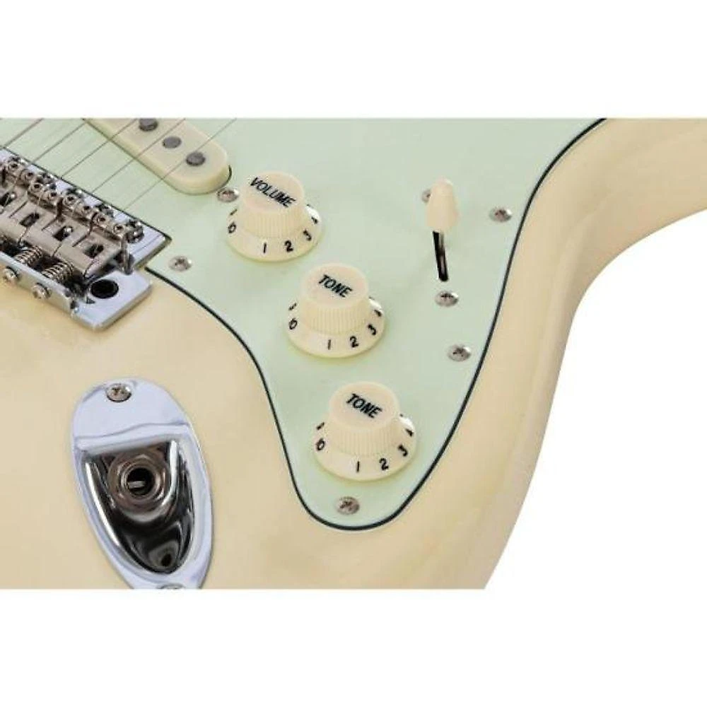 Guitarra Elétrica Pro II STG-62 com Corpo em Alder e Captadores single-coil Vintage White Aria