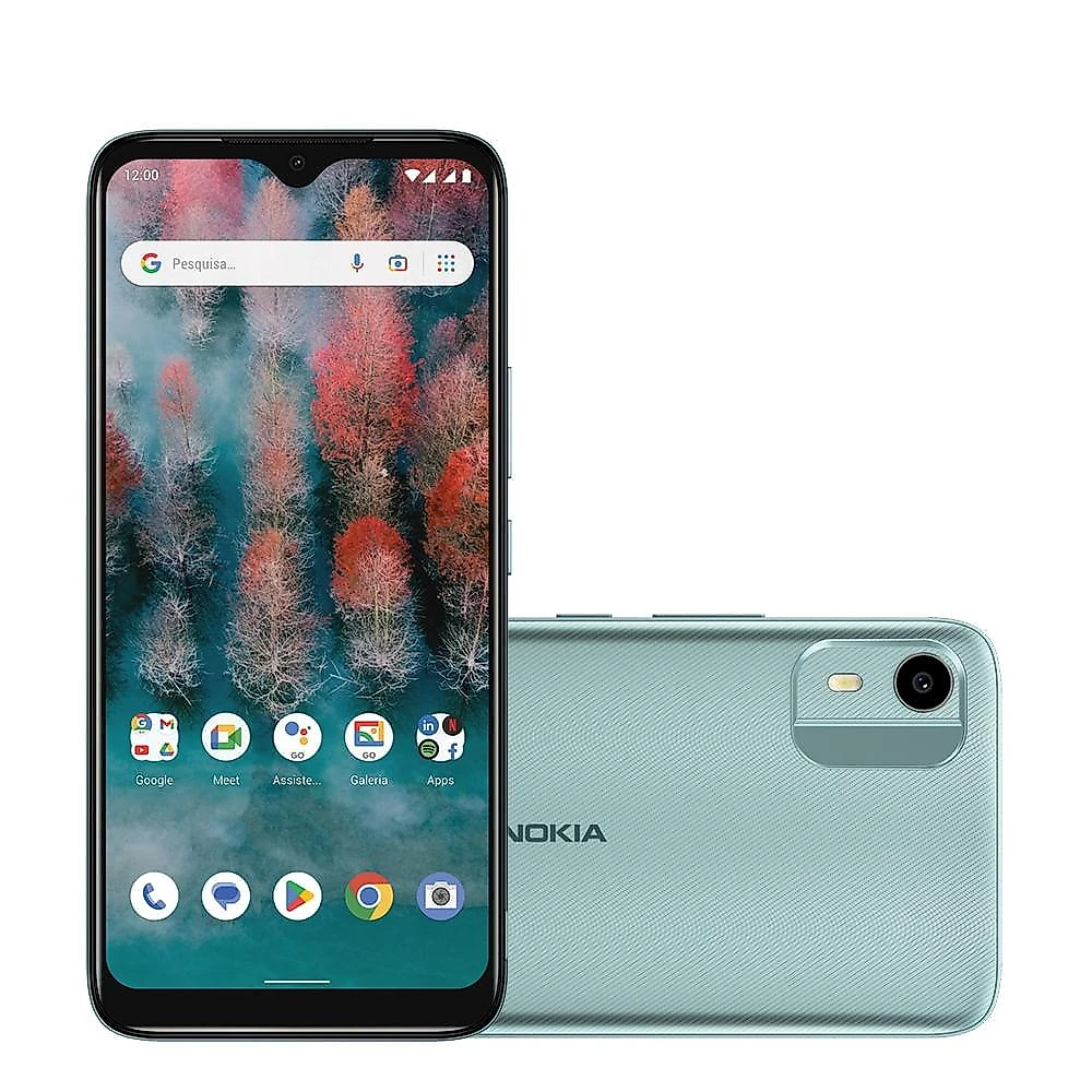 Smartphone nokia c12 4g 64 gb + até 4 gb ram* tela 6,3" hd+ câmera com ia android desbloqueio facial cinza - nk121out [reembalado] verde - 6,3"