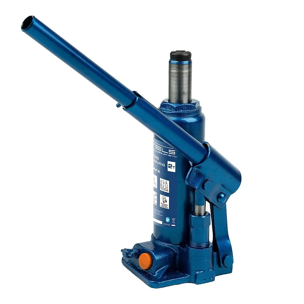 Macaco hidráulico garrafa 2t elevação 181-345mm stels 5110155 válvula de segurança
