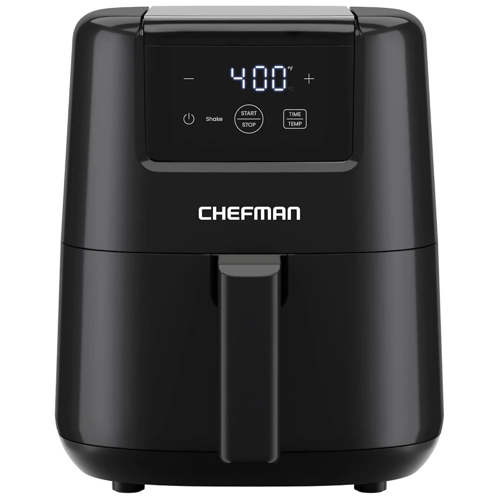 Fritadeira Air Fryer CHEFMAN 1,89L Digital Compacta, com cesto antiaderente e lavável, timer digital e lembrete para agitar, ideal para refeições