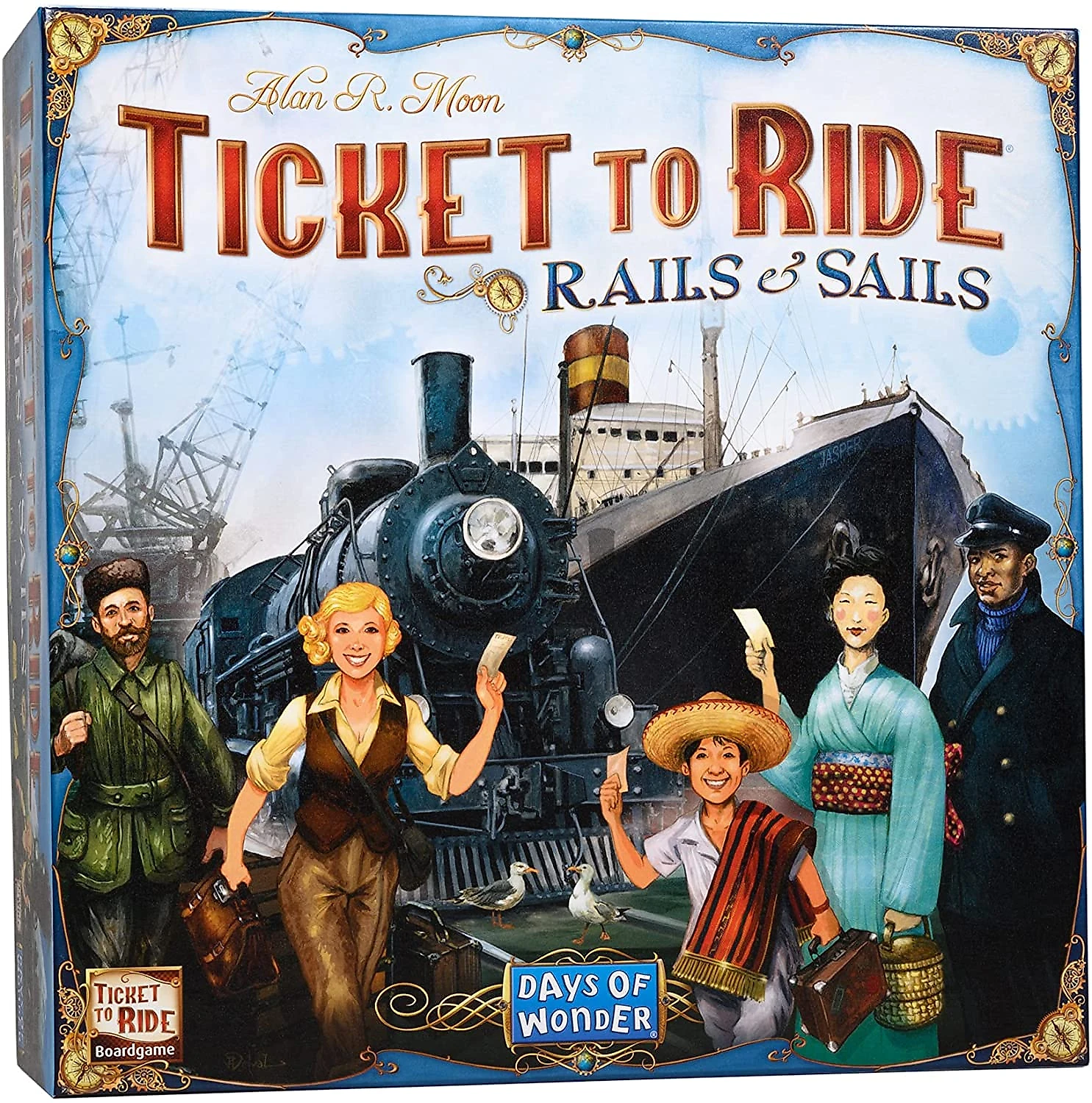 Ticket to Ride Rails e Sails Jogo de Tabulheiro Divertido para Família para Crianças a partir de 10 Anos