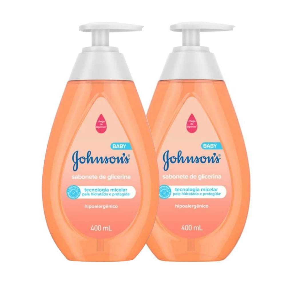 Sabonete Líquido de Glicerina Johnson's Baby 400ml | Kit com duas unidades