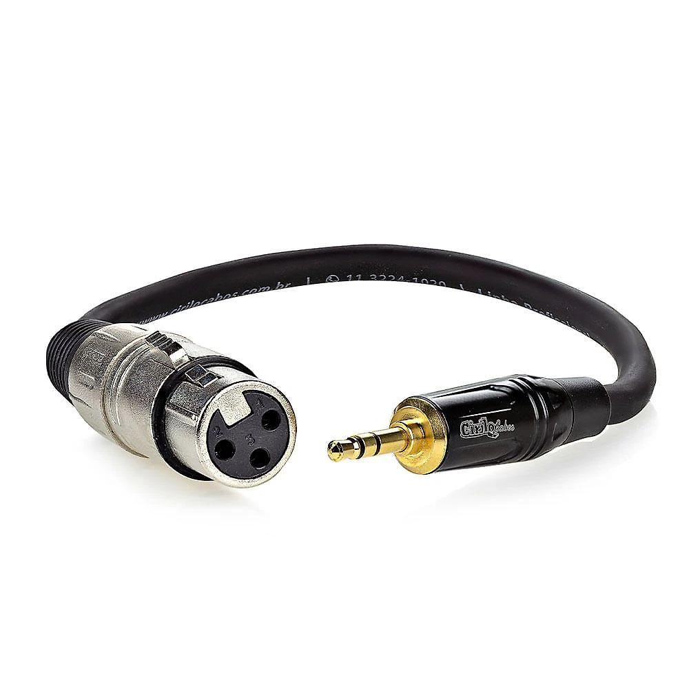 Cabo Xlr Para P2 áudio Profissional Estereo - 1 Metro