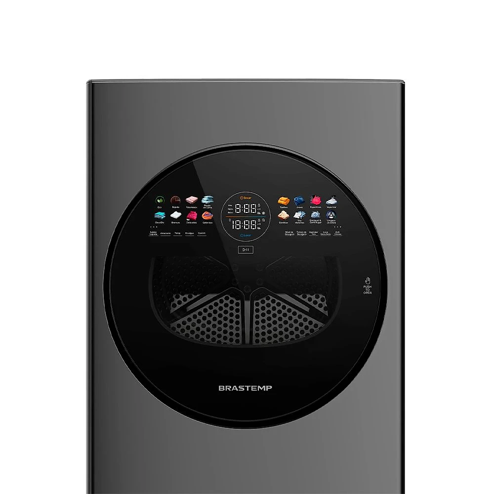 Lava & Seca 14 Kg Brastemp B= Tower Titânio com Lavagem e Secagem Inteligente - BNT14AS 110