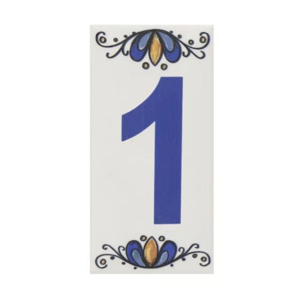Número Residencial Cerâmico Gabriela 15cm Número N°1