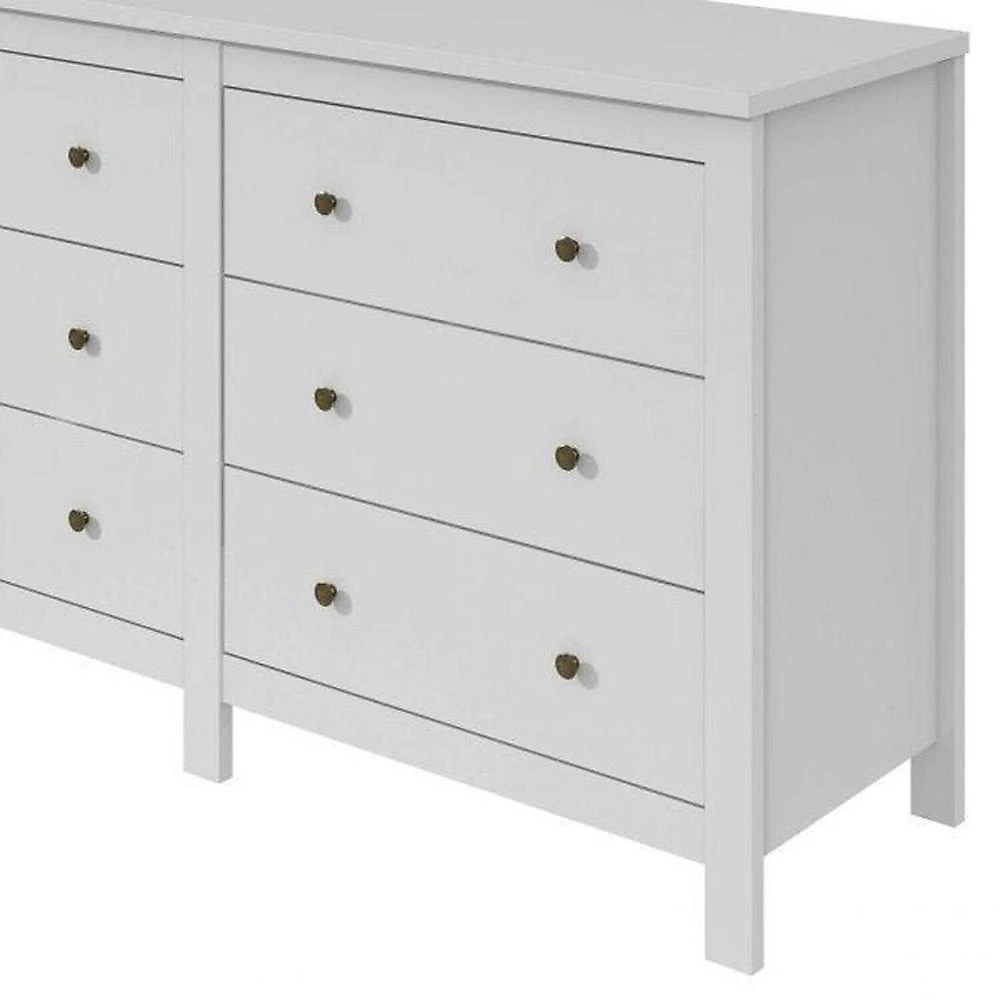 Quarto Infantil com 2 Camas de Solteiro Loop e 1 Cômoda Maggiore Quarto Infantil com 2 Camas de Solteiro Loop e 1 Mesa de Cabeceira Maggiore Branco