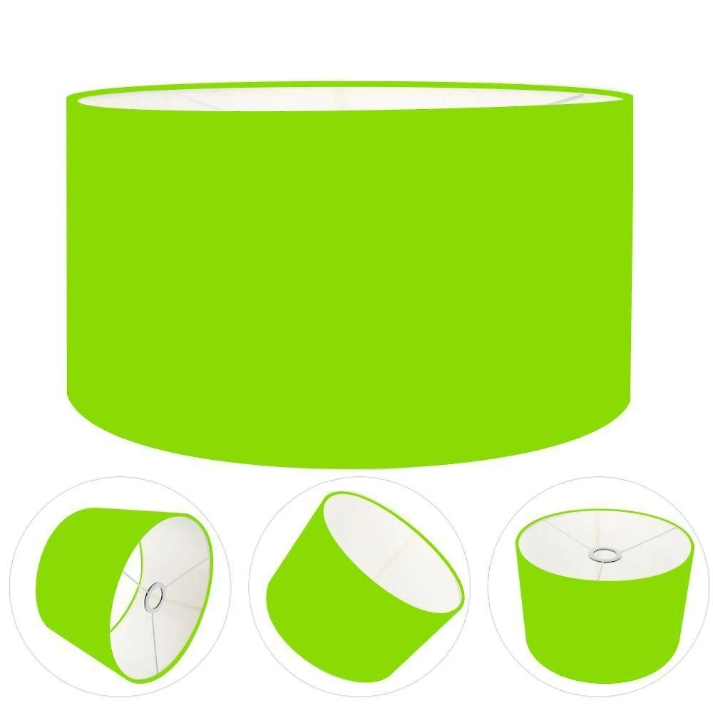 Cúpula Abajur Cilíndrica Cp-7023 ø50x21cm Verde Limão
