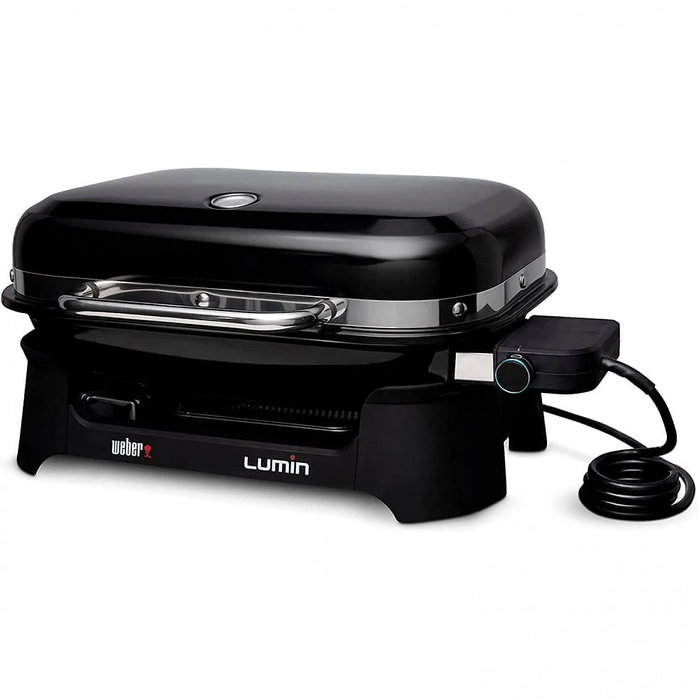 Churrasqueira Elétrica Grill Serve até 8 Porções, 110V, Weber Lumin, Preto