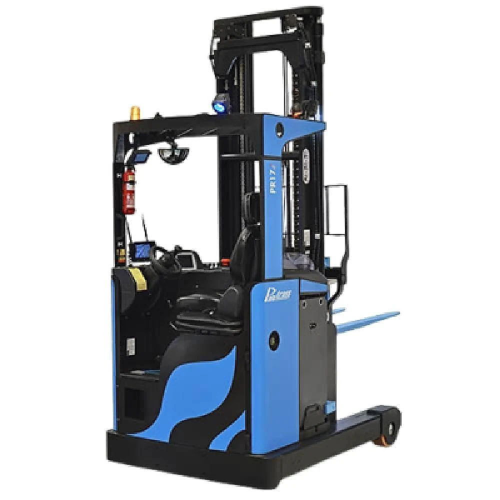 Empilhadeira Retratil PR1790 Capacidade 1700kg Elevacao 9000mm Corredores a Partir de 2,70m