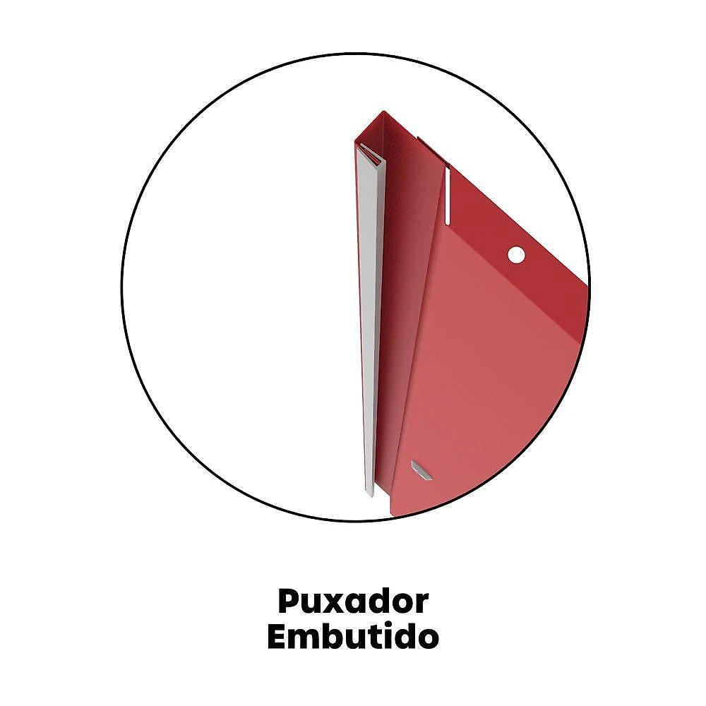 Armário De Aço Alto Para Escritório Linha Aço 1927x800x400 - Ap409 Cinza-vermelho