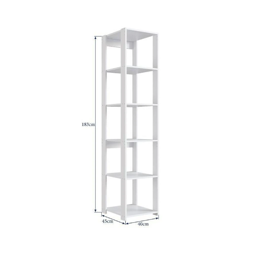 Guarda Roupa Closet 2 Peças com 1 Cabideiro 2 Gavetas e 6 Nichos Easy Prodecor Branco