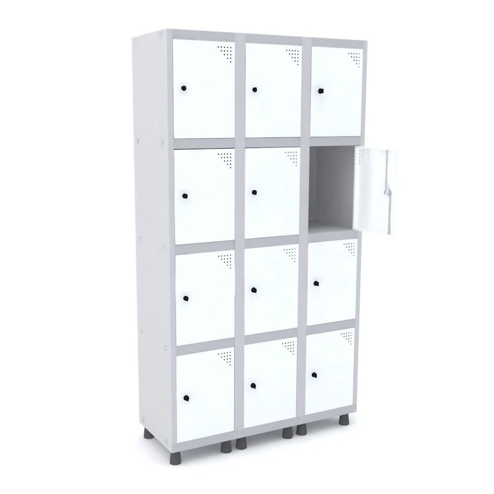 Armário Guarda Volume Locker Roupeiro 12 Portas Aço GRP 503/12
