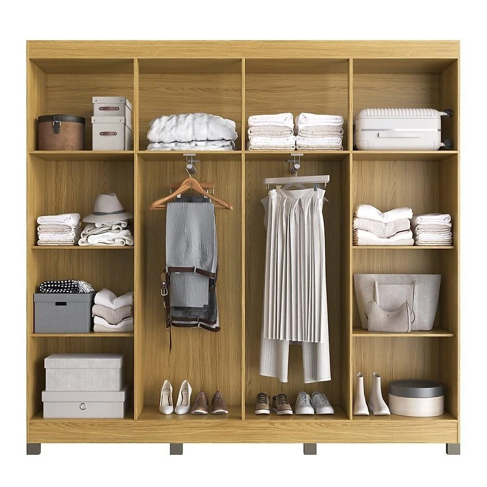 Guarda Roupa Casal 8 Portas Rp1804 Ipê