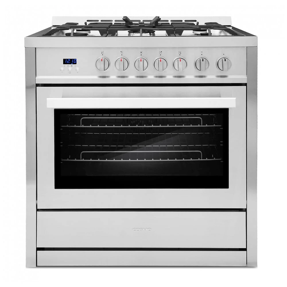 COSMO COS965AGC Fogão a Gás com Forno de Convecção Rápida e 5 Queimadores - Aço Inoxidável