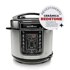 Panela Elétrica de Pressão Britânia BPP05P 5L Revestimento Redstone 110V