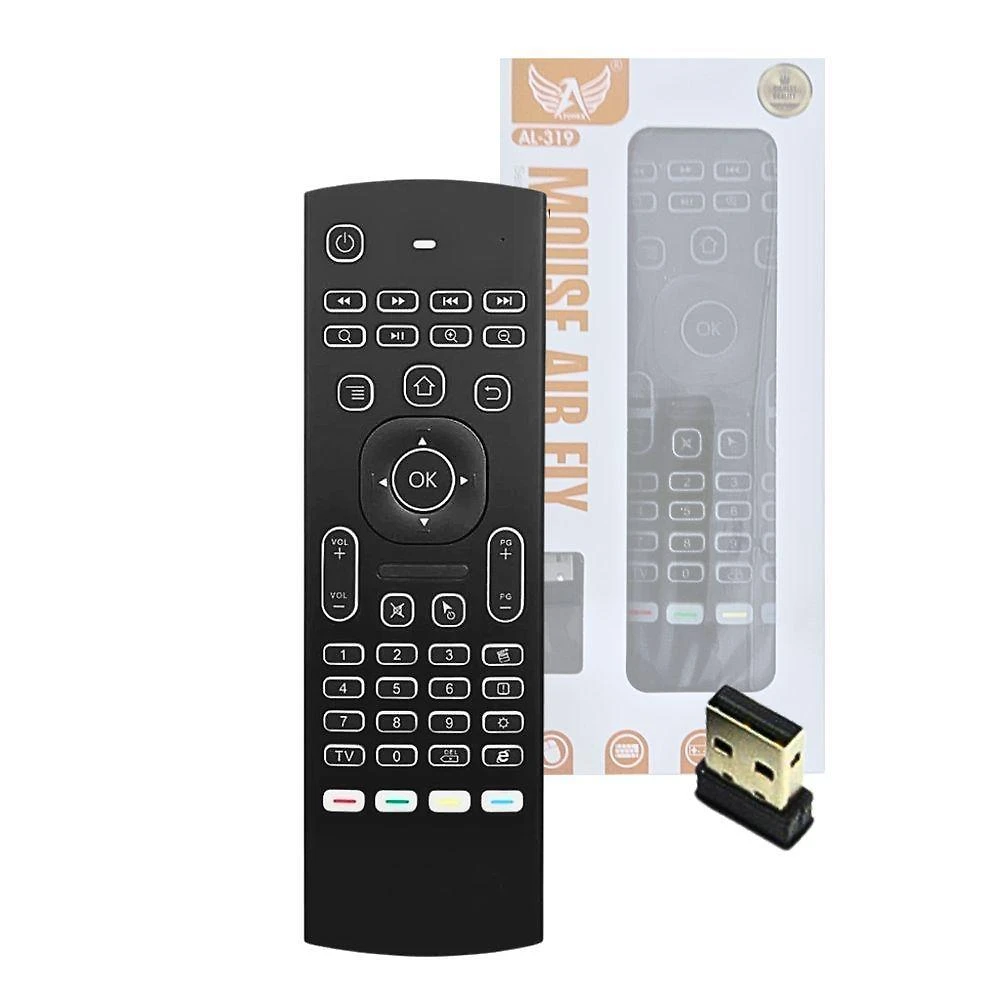 Controle Air Mouse Altomex com Teclado Qwerty para Smart Tv e Pc Conexão 2.4GHz Preto