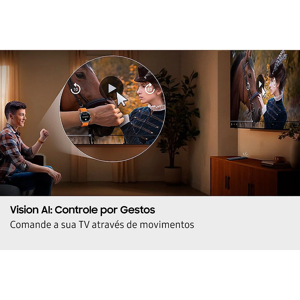 Smart TV 50 Polegadas Vision AI TV QLED 4K Samsung QN50QEF1AG 22879-23-02217 - Preto - Bivolt