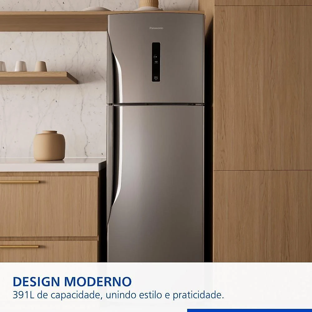 Geladeira Panasonic Duplex Frost Free Inverter 391L NR-BT44PV3X Inox 110V