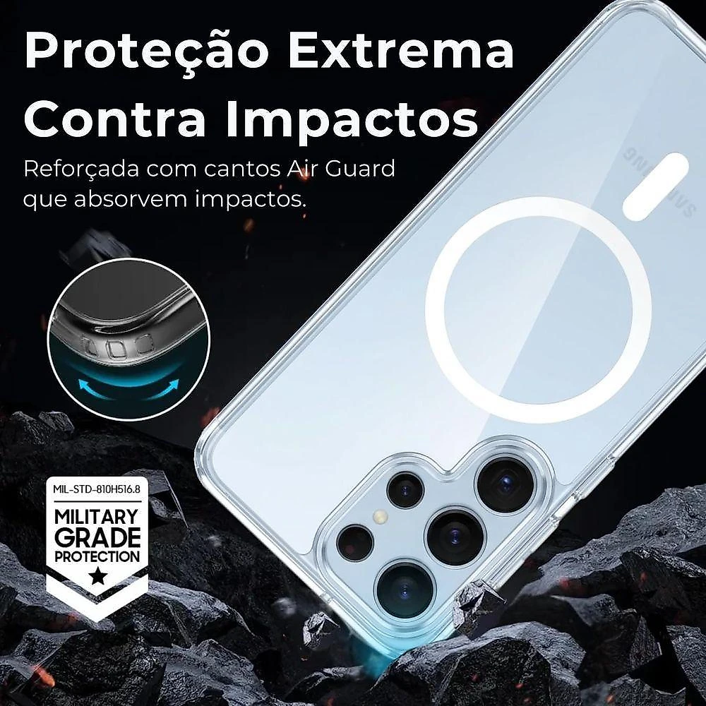 Capa Magsafe Galaxy S26+ Plus Magnetica Clear Case Transpare