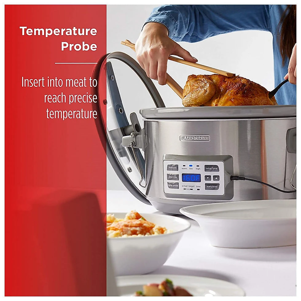Panela Elétrica Programável 7 Litros com Timer Digital, BLACK DECKER SCD7007SSD, Prata