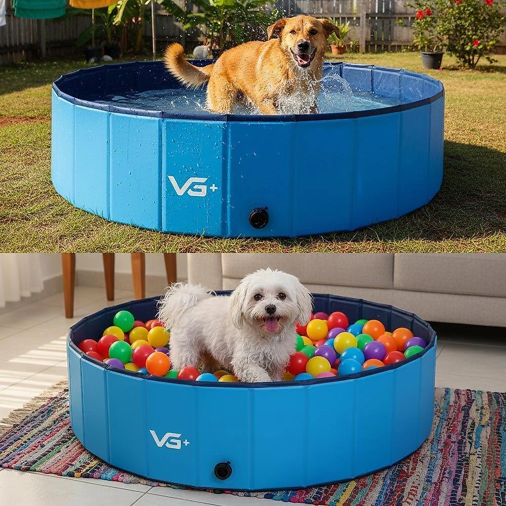 Piscina para Pets Vg Plus Animais de Estimação 160cm X 30cm Azul Plástico 1 Unidade