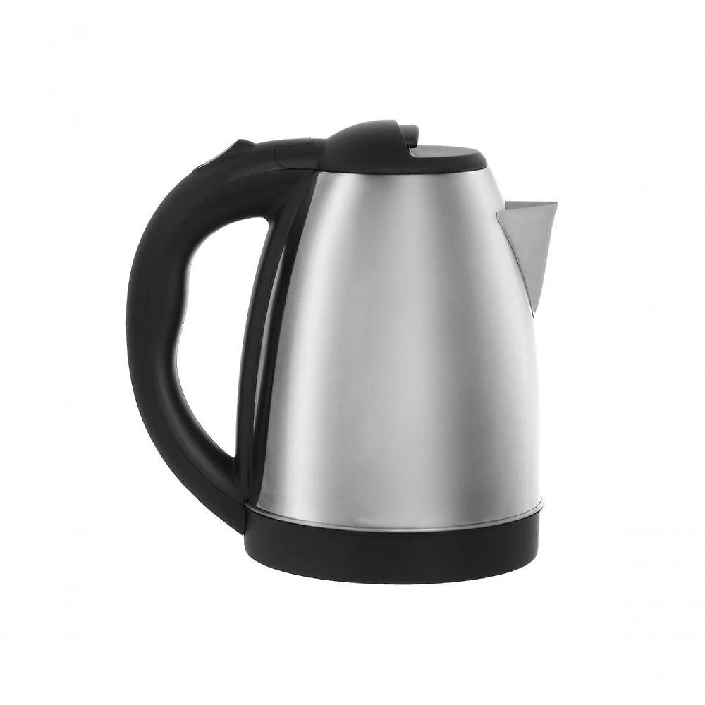 Chaleira Elétrica Hauskraft 1.8L em Plástico e Aço Inox Prata e Preto com Desligamento Automático