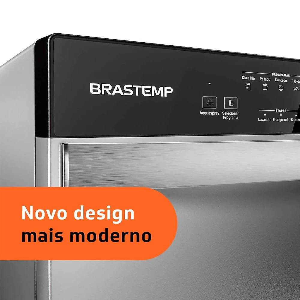 Lava Louças Brastemp BLF08BS 8 Serviços Compacta com Ciclo Pesado Prata - 110V