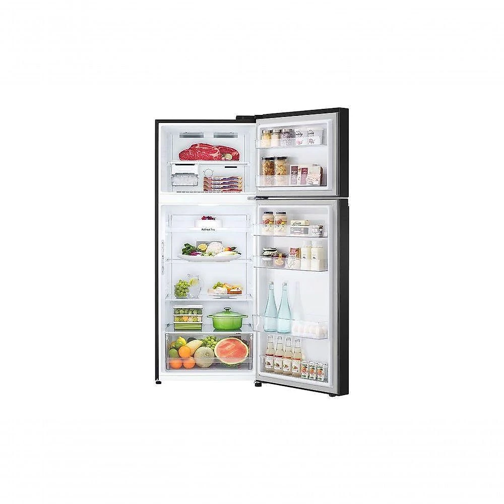 Geladeira LG Duplex Frost Free Inverter 395L Black Inox Top Mount 110V
