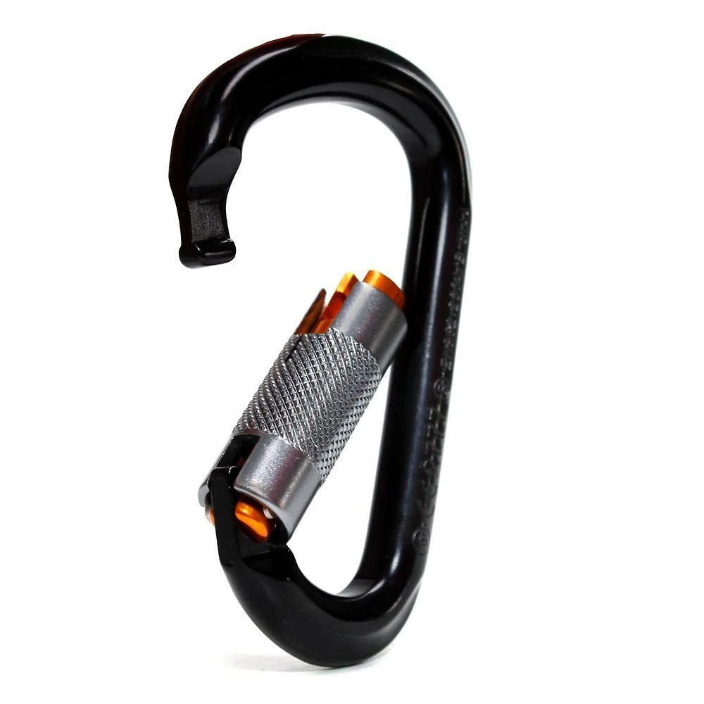Mosquetão Usclimb Alumínio Hms Keylock Trava Automática 24kn Ce Uiaa Preto