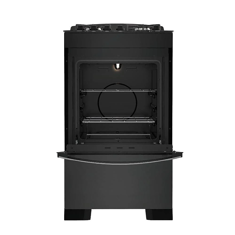 Fogão 4 Bocas Preto Com Mesa De Vidro Dako Diplomata Bivolt
