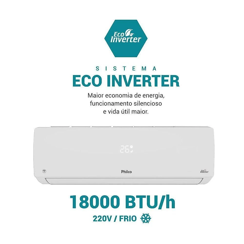 Ar-Condicionado Inverter 18000 BTU/h Philco Frio PAC18000IFM15 220V