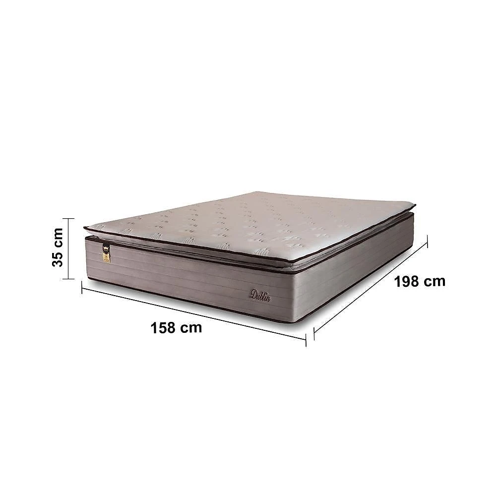 Colchão queen size hellen dublin com molas ensacadas e espuma d33 35x158x198cm - bege