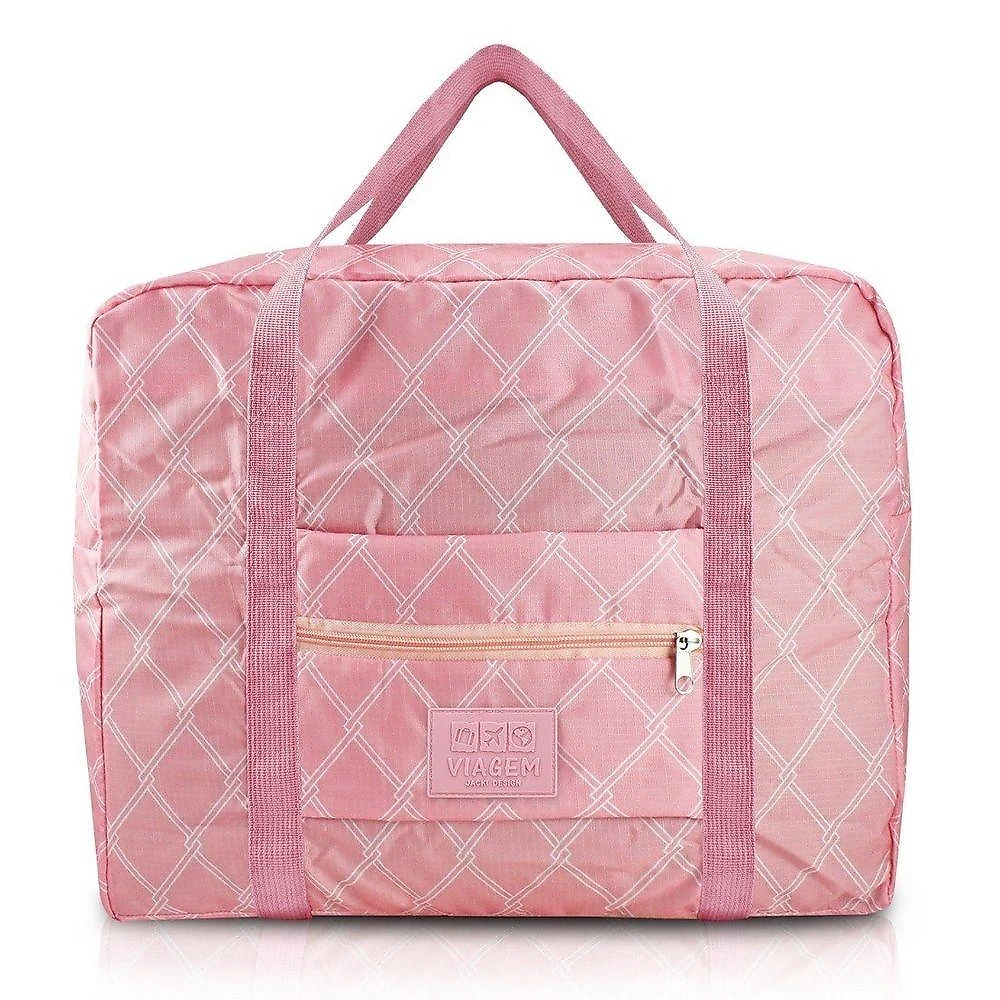 Kit Viagem 2 Pçs - Mala De Bordo E Bolsa Dobrável Essência