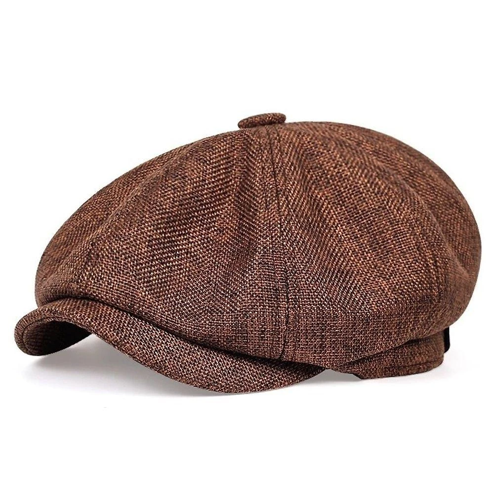 Boina OEM Espinha de Peixe Shelby Inglesa Peaky Blinders Poliéster Ajustável 55 a 60 cm Marrom