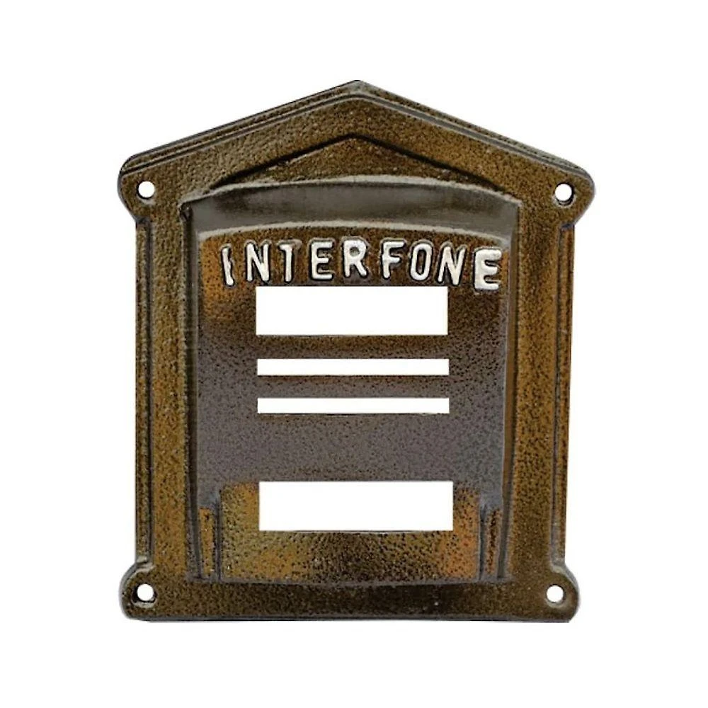 Protetor de Interfone N02 Alumínio Fundido Ouro Craqueado Ouro Minas