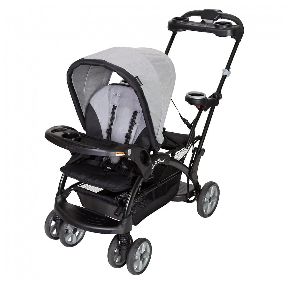 Carrinho Baby Trend Sit N Stand Ultra Duplo Cinza-Neblina 2 Crianças Até 22,7 kg