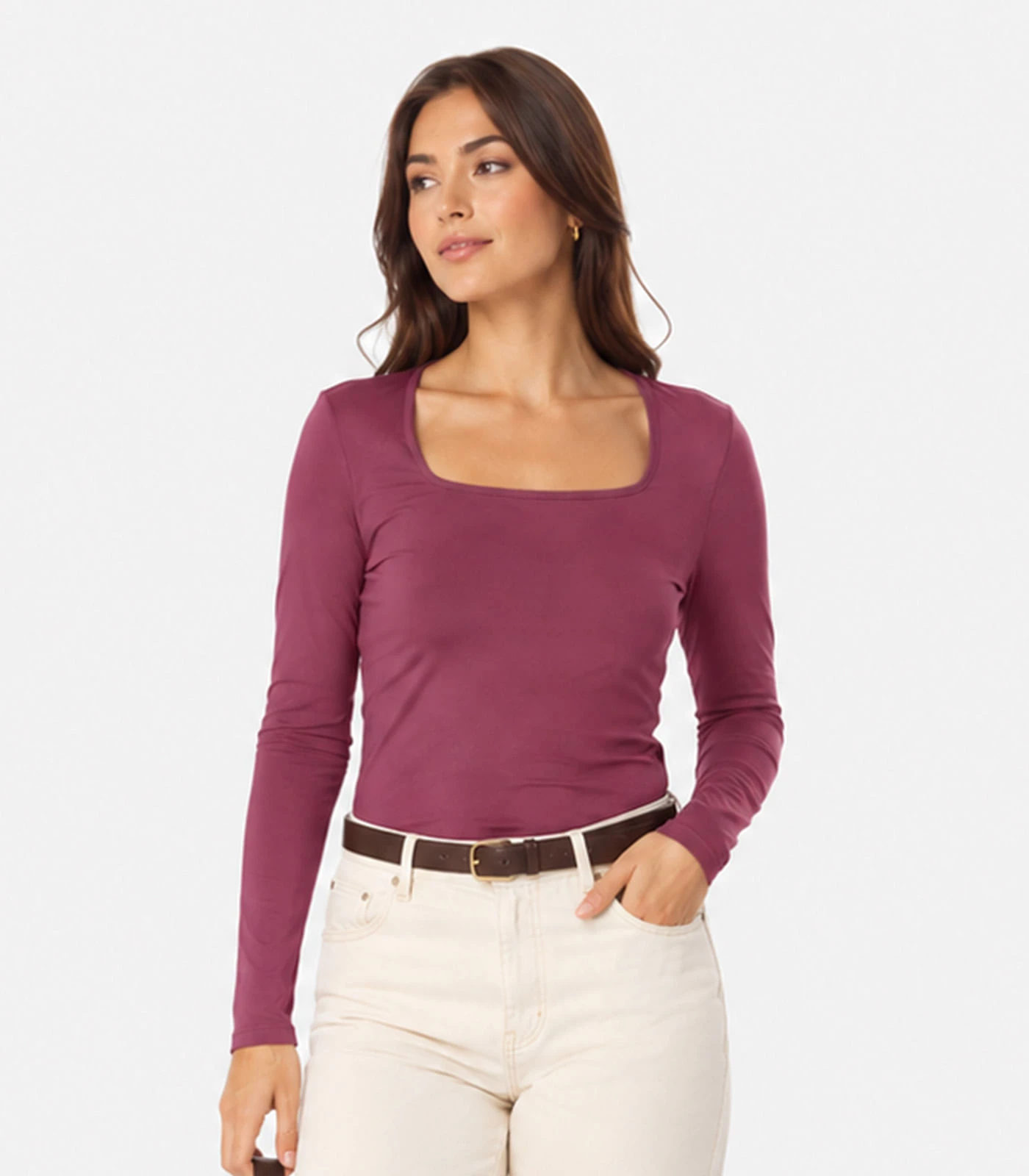 Blusa Manga Longa Feminina Infinita Cor Vermelho