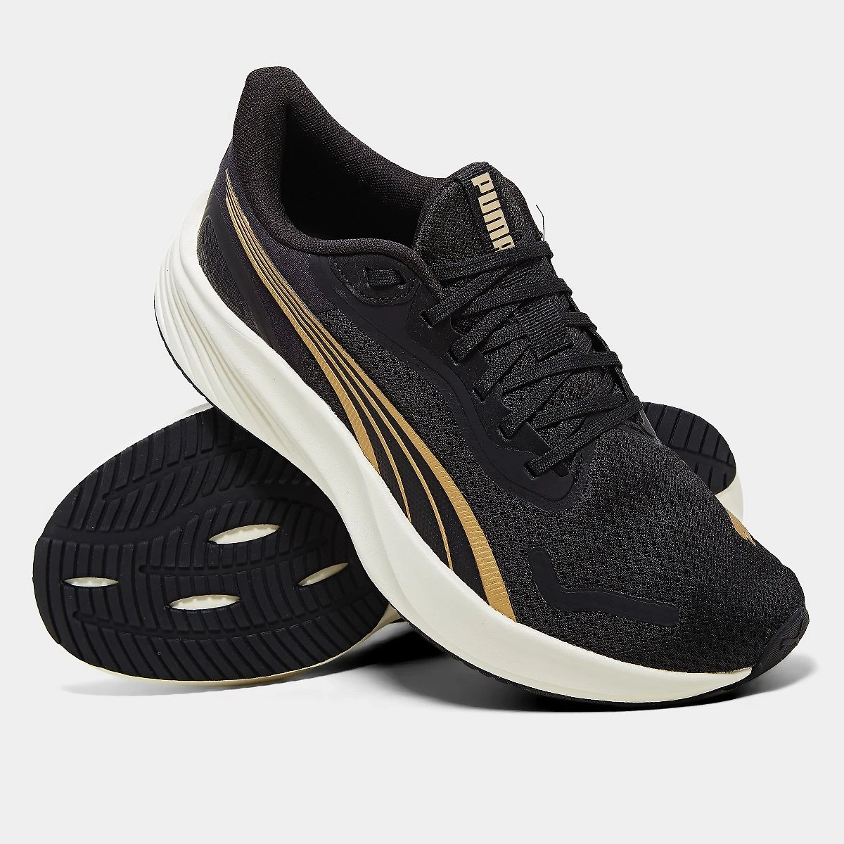 Miniatura Tênis Puma Pounce Lite Wns Feminino Preto+Dourado - 34