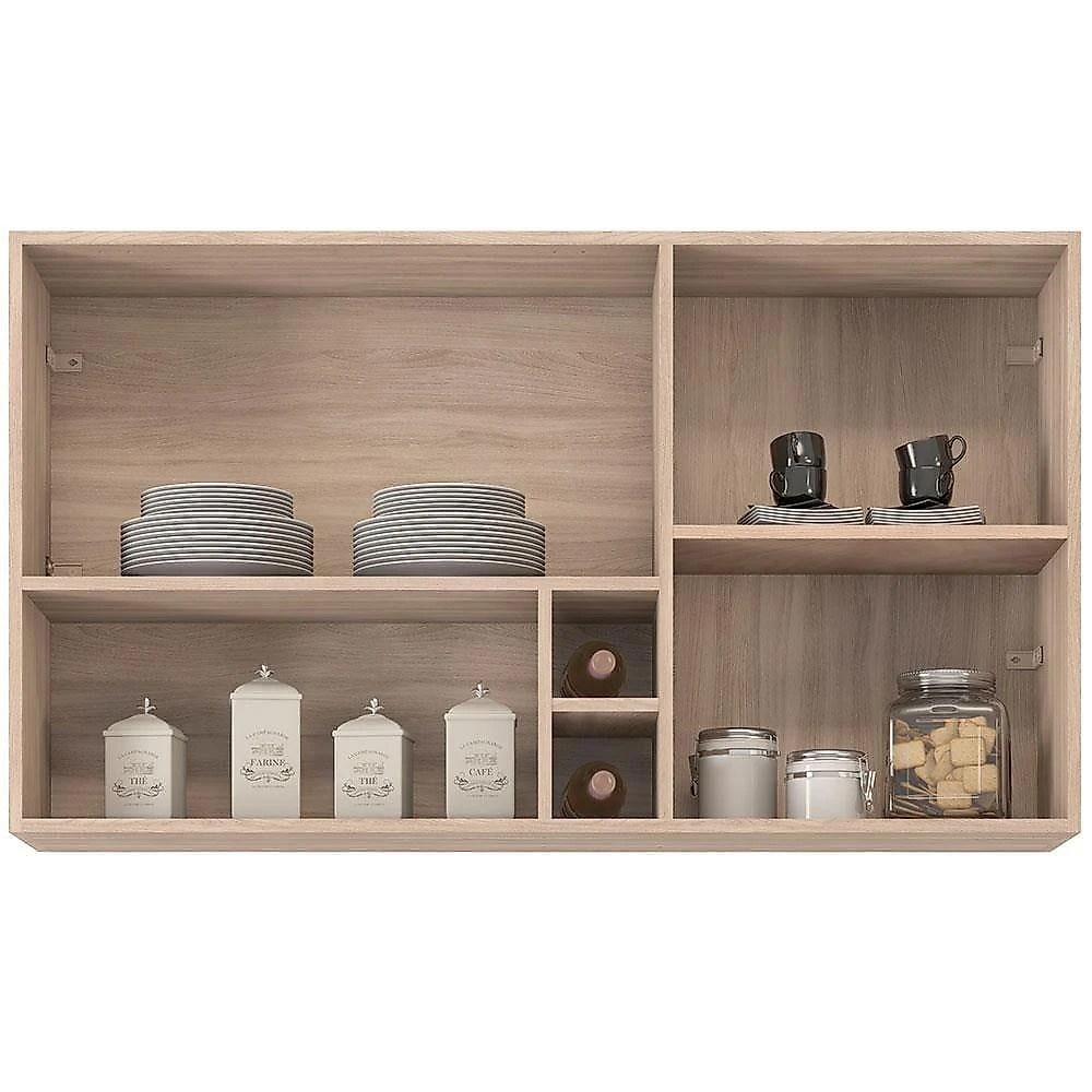 Cozinha compacta demóbile firenze com 7 portas e 6 prateleiras - 260cm de largura