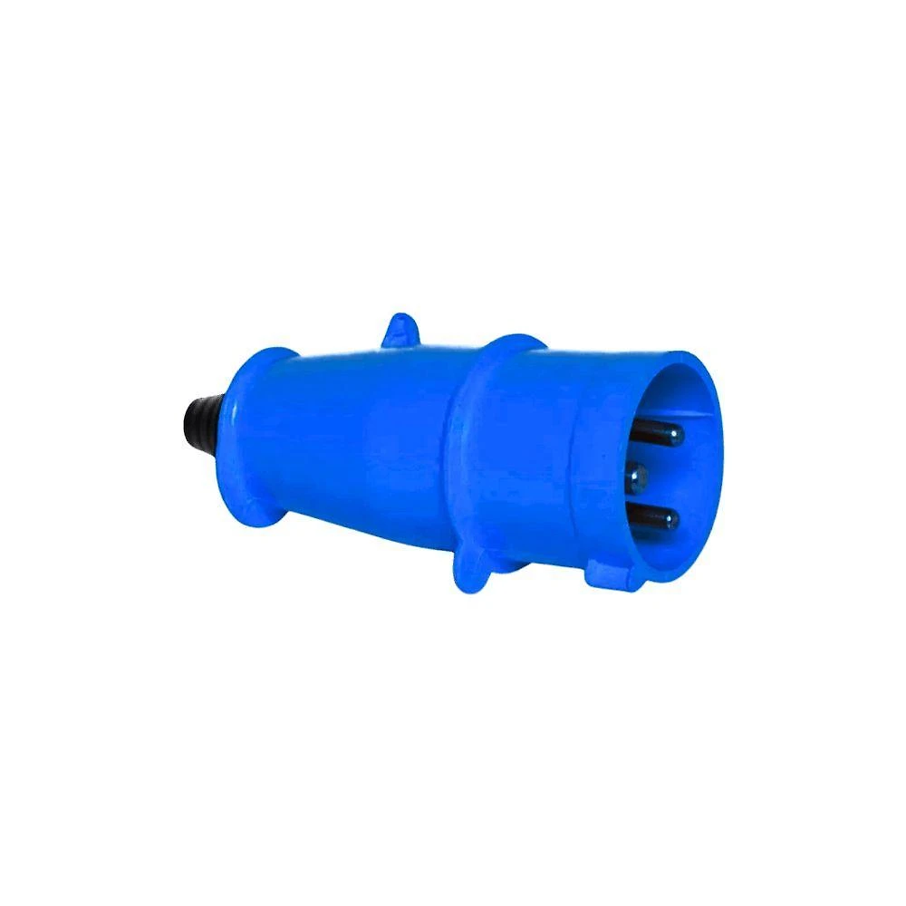 Plugue Industrial N3276 32A 2P+T 200-250V IP44 6H Azul Steck