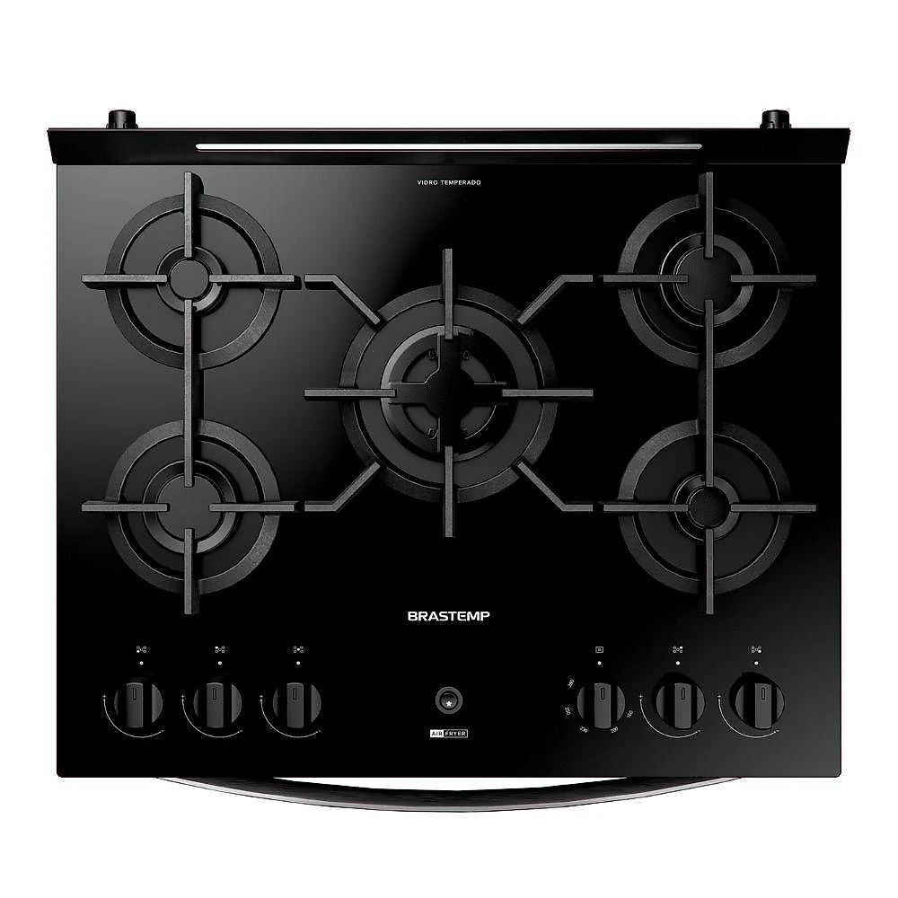 Fogão Brastemp 5 Bocas Com Air Fryer Bfs5lae Preto 220 V