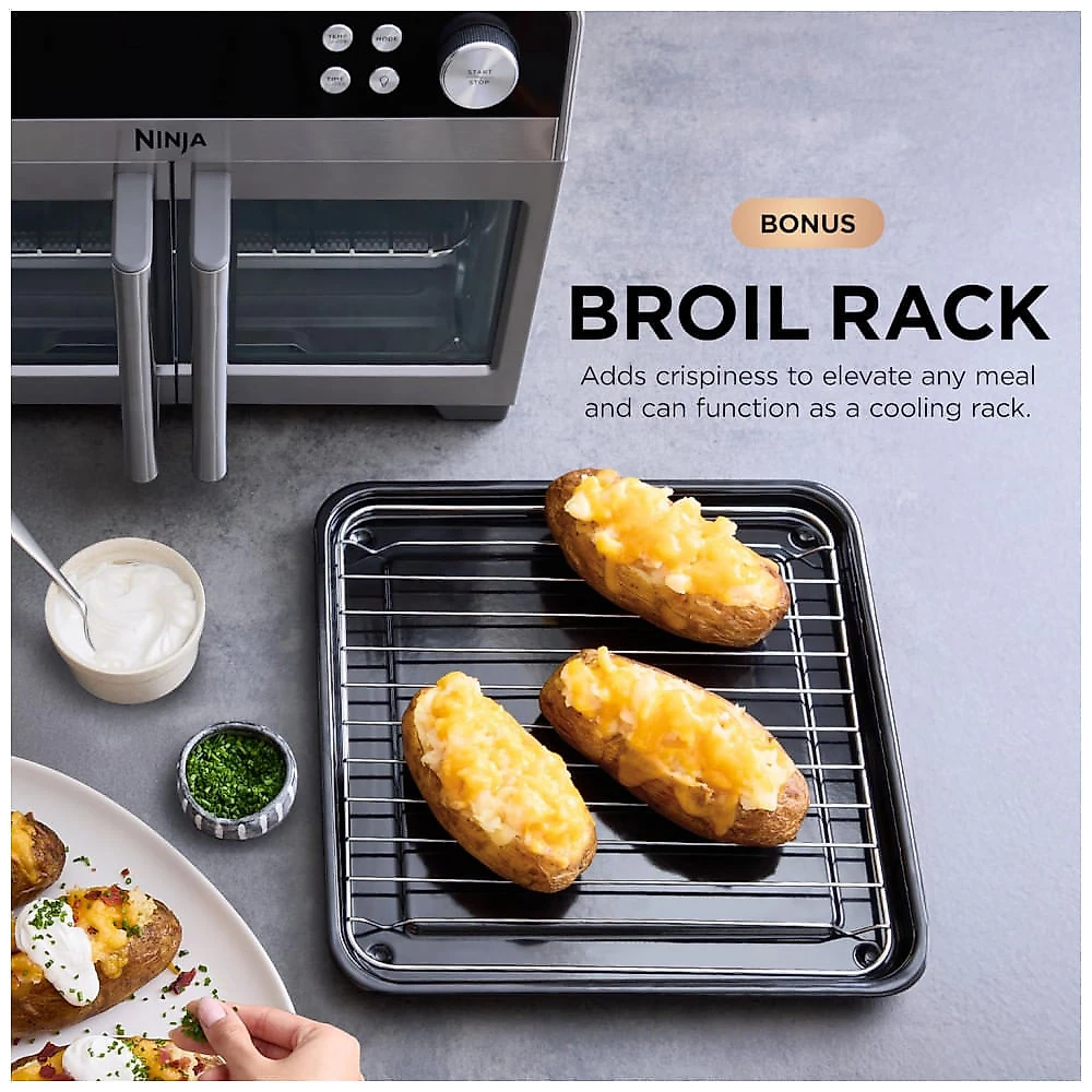 Air Fryer Forno Ninja FO101 French Door 10 em 1 19,2 L Aço Inox Prata