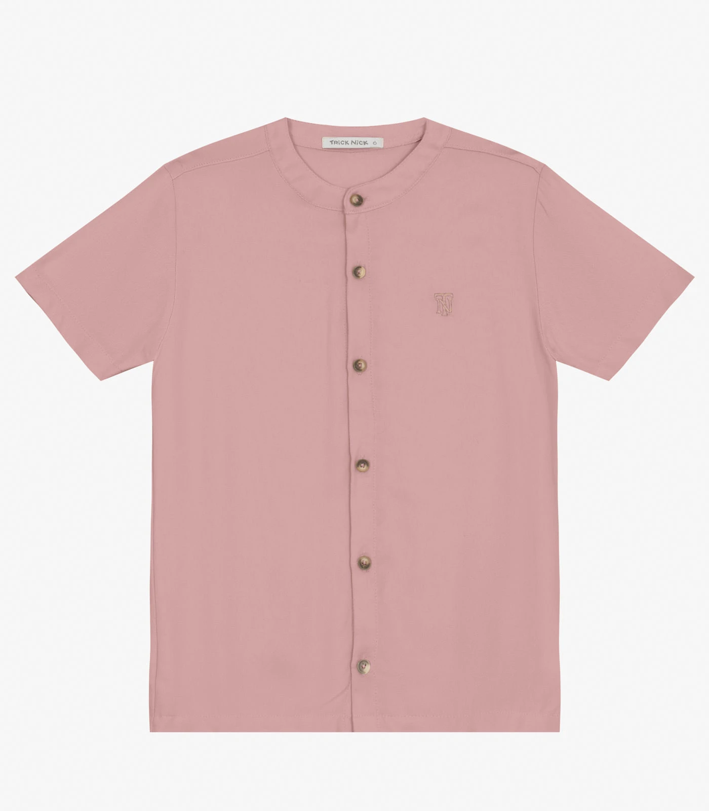 Camisa Masculina em Viscose Sarjada Trick Nick Rosa