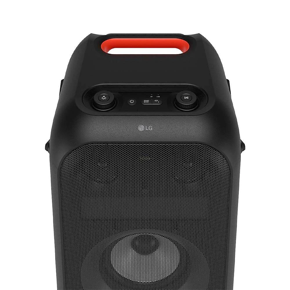 Caixa de som amplificada lg partybox xboom xl9t ipx4 bivolt com bluetooth, alça de transporte e display led 1.000w rms - preta