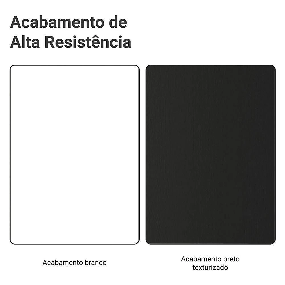 Porta-geladeira 73 Cm 1 Porta Basculante Preto/branco/preto Glamy Madesa Preto/branco/preto
