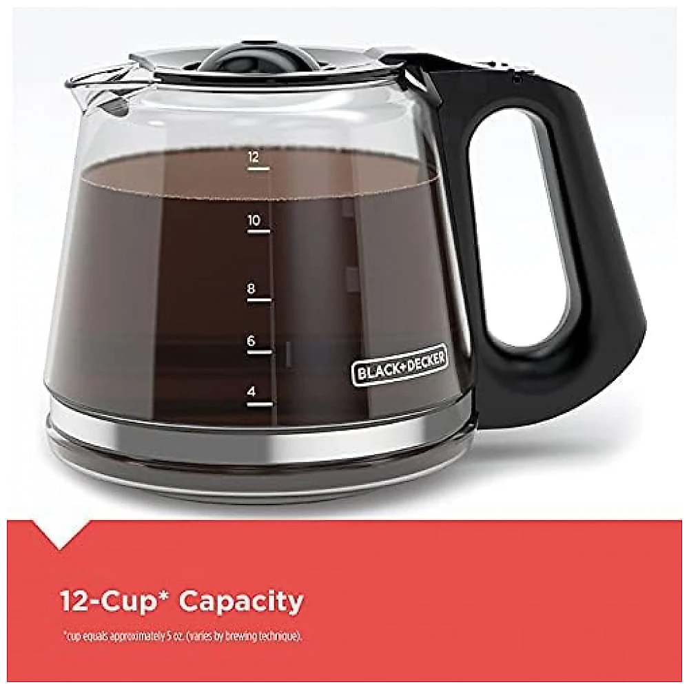 Cafeteira Programável 2,8 Litros com Painel Digital e Jarra Removível, 800W 110V, BLACK DECKER, Preta