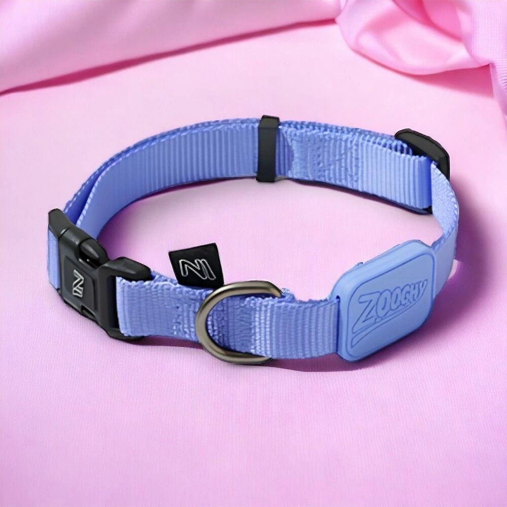 Coleira Ajustável para Cães Violeta Poliéster 2,5CM 1 Unidade