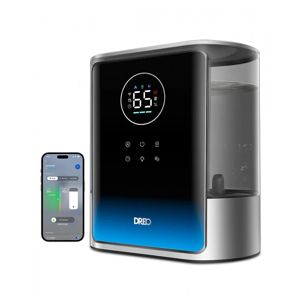 Umidificador Inteligente Dreo 8L HM717S Prata Vapor Quente e Frio 110-120V