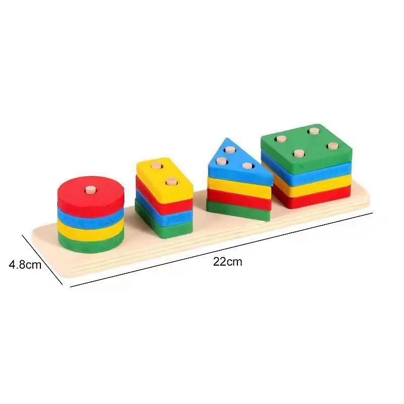 Miniatura Brinquedo Educativo Encaixe Madeira Brinquedo Bebê Brinquedo